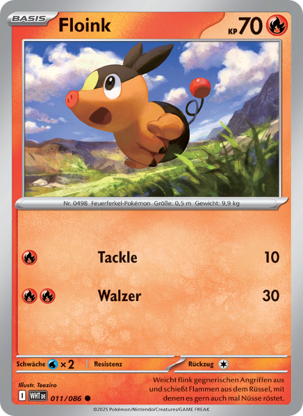 Floink 011 — Weiße Flammen (German Pokémon TCG card)