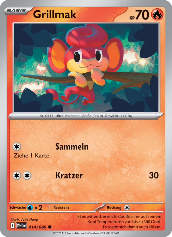 Grillmak 014 — Weiße Flammen (German Pokémon TCG card)