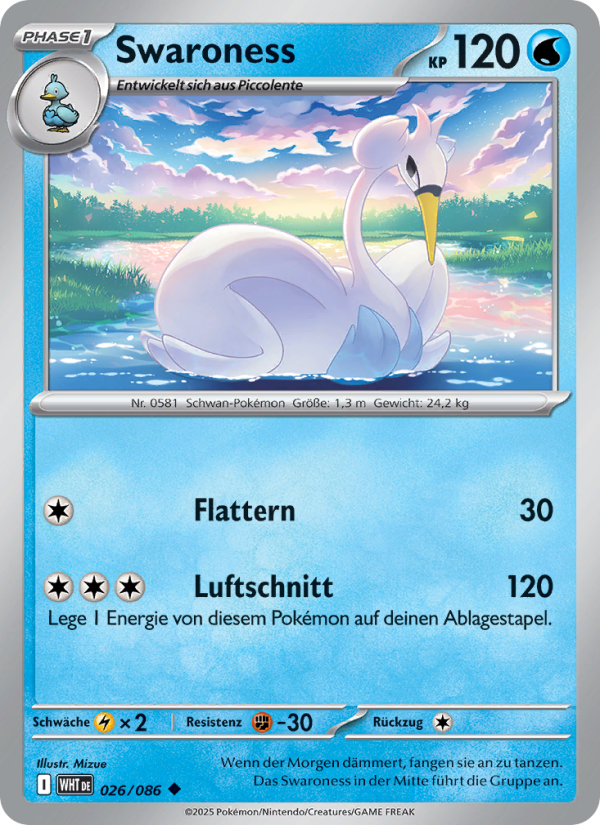 Swaroness 026 — Weiße Flammen (German Pokémon TCG card)