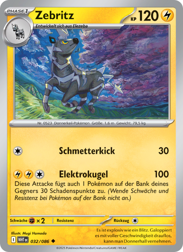 Zebritz 032 — Weiße Flammen (German Pokémon TCG card)