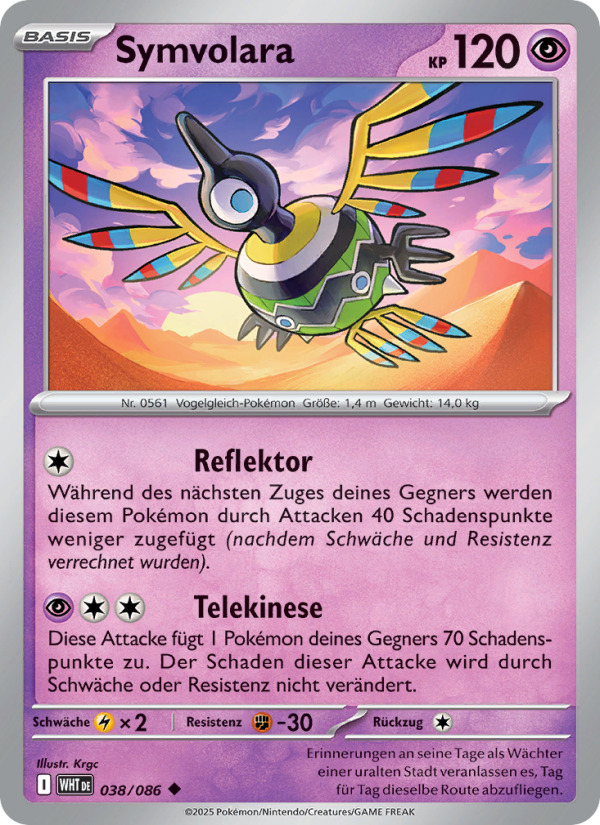 Symvolara 038 — Weiße Flammen (German Pokémon TCG card)
