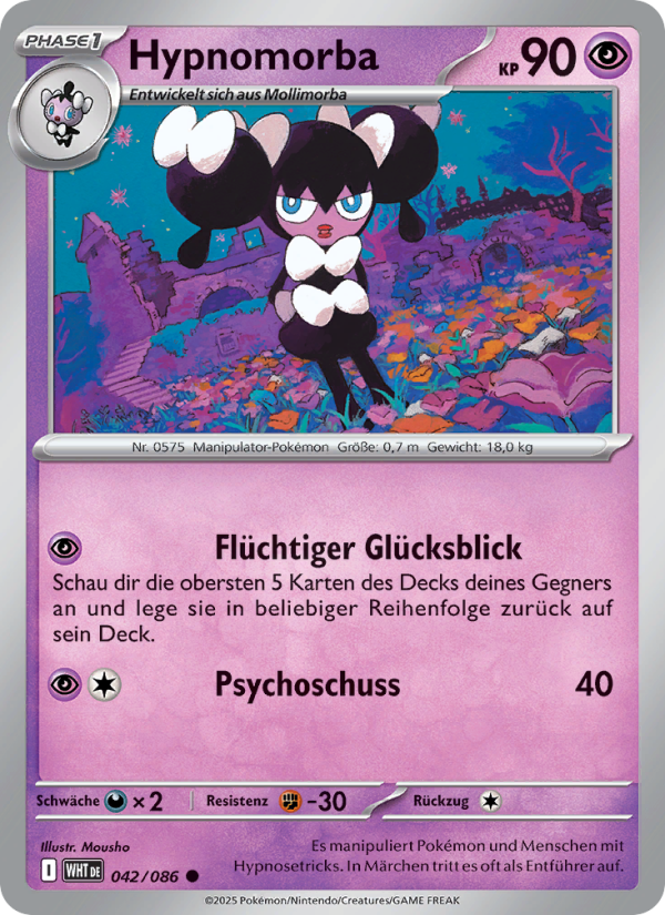 Hypnomorba 042 — Weiße Flammen (German Pokémon TCG card)