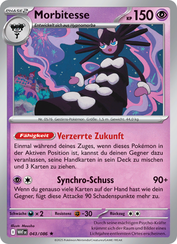 Morbitesse 043 — Weiße Flammen (German Pokémon TCG card)