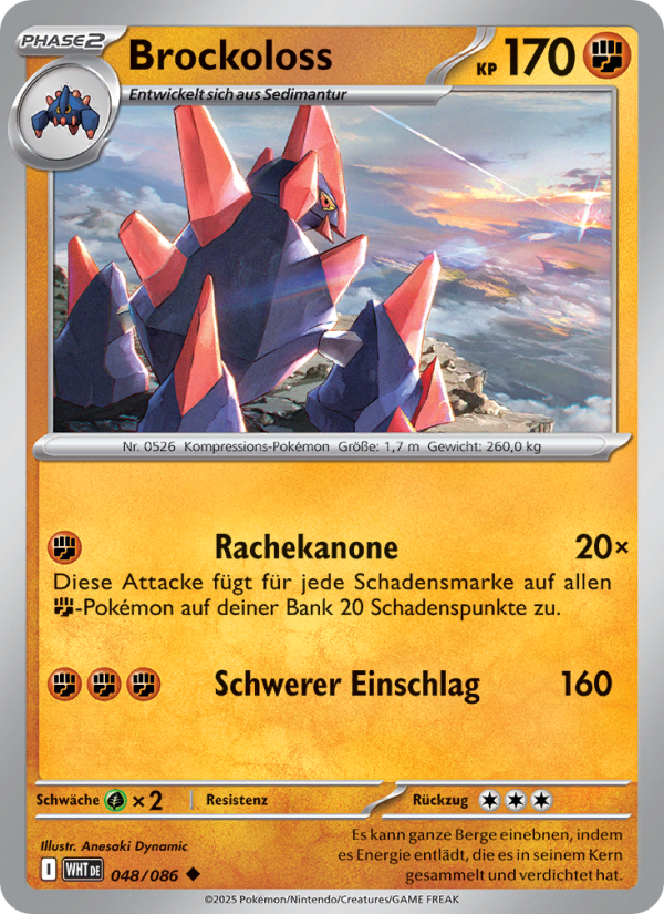 Brockoloss 048 — Weiße Flammen (German Pokémon TCG card)