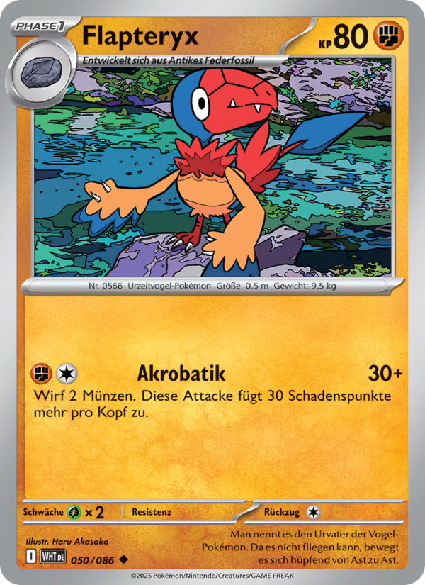 Flapteryx 050 — Weiße Flammen (German Pokémon TCG card)