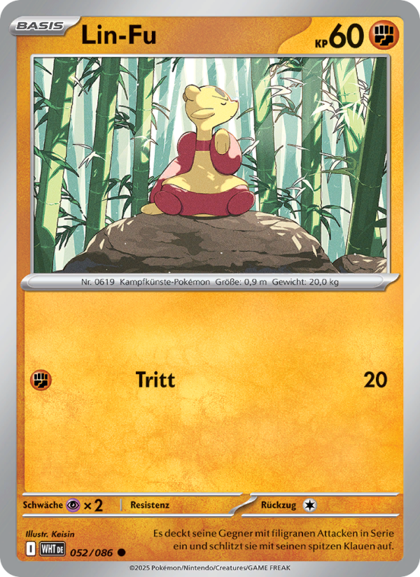 Lin-Fu 052 — Weiße Flammen (German Pokémon TCG card)