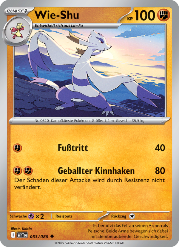 Wie-Shu 053 — Weiße Flammen (German Pokémon TCG card)