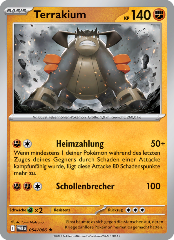 Terrakium 054 — Weiße Flammen (German Pokémon TCG card)