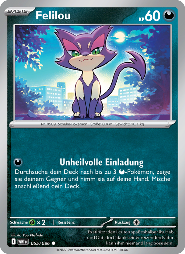Felilou 055 — Weiße Flammen (German Pokémon TCG card)