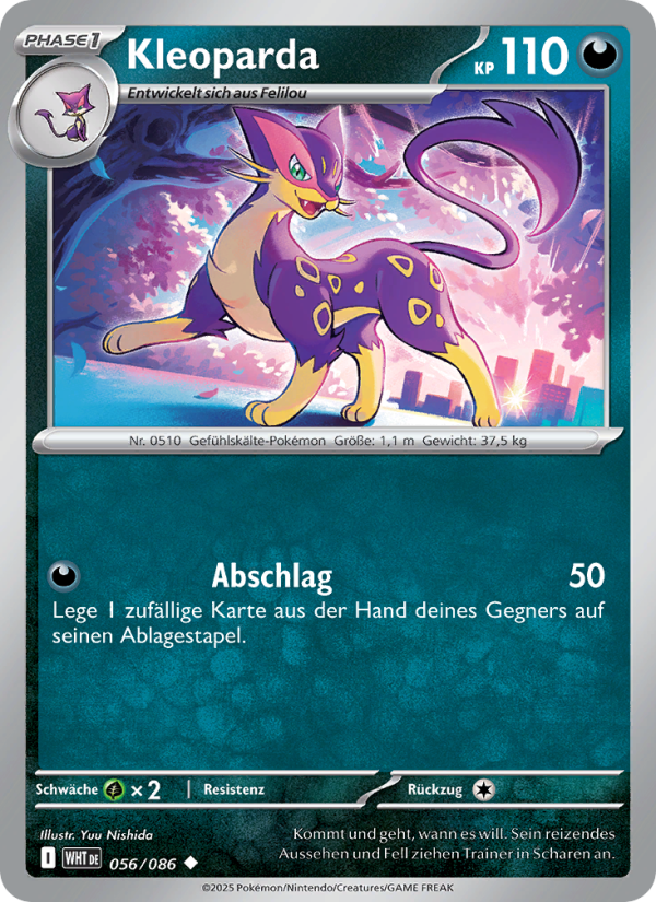 Kleoparda 056 — Weiße Flammen (German Pokémon TCG card)