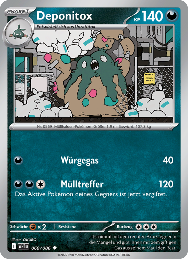 Deponitox 060 — Weiße Flammen (German Pokémon TCG card)