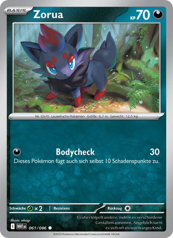 Zorua 061 — Weiße Flammen (German Pokémon TCG card)