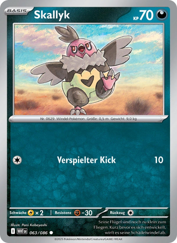 Skallyk 063 — Weiße Flammen (German Pokémon TCG card)