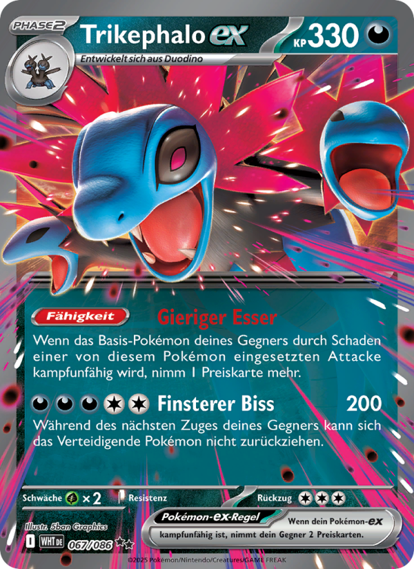 Trikephalo-ex 067 — Weiße Flammen (German Pokémon TCG card)