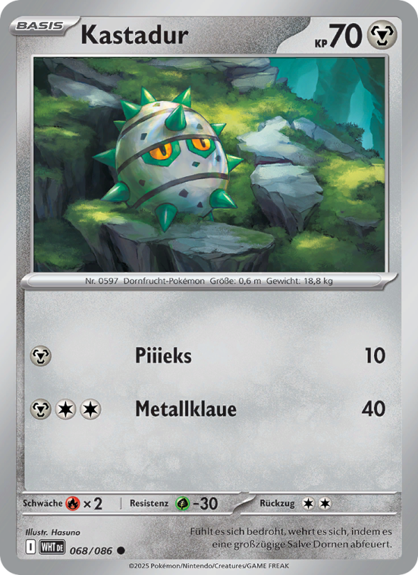 Kastadur 068 — Weiße Flammen (German Pokémon TCG card)