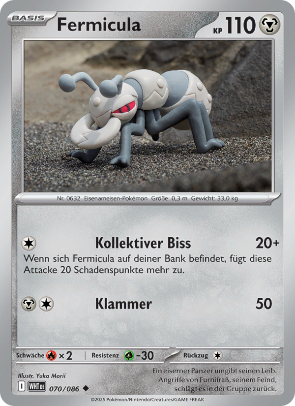 Fermicula 070 — Weiße Flammen (German Pokémon TCG card)
