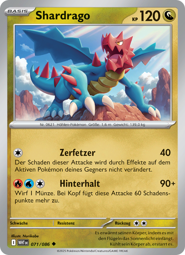 Shardrago 071 — Weiße Flammen (German Pokémon TCG card)