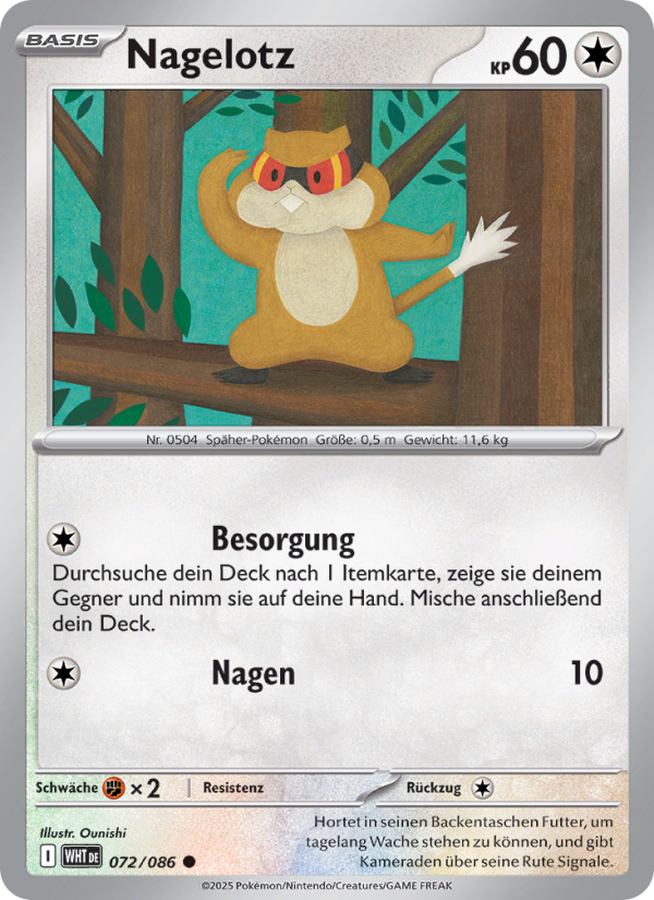 Nagelotz 072 — Weiße Flammen (German Pokémon TCG card)