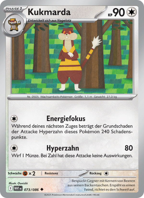 Kukmarda 073 — Weiße Flammen (German Pokémon TCG card)