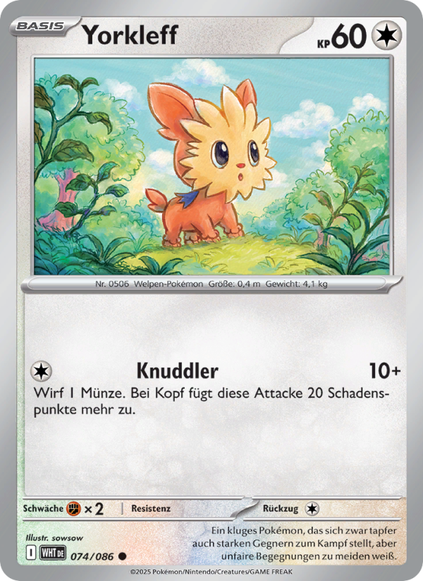 Yorkleff 074 — Weiße Flammen (German Pokémon TCG card)