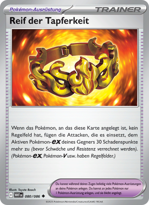 Reif der Tapferkeit 080 — Weiße Flammen (German Pokémon TCG card)