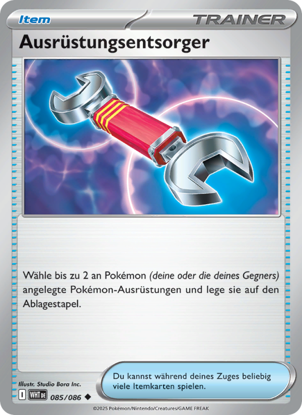 Ausrüstungsentsorger 085 — Weiße Flammen (German Pokémon TCG card)
