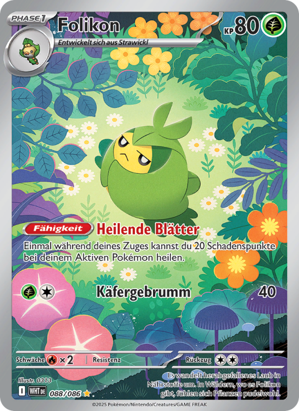Folikon 088 — Weiße Flammen (German Pokémon TCG card)