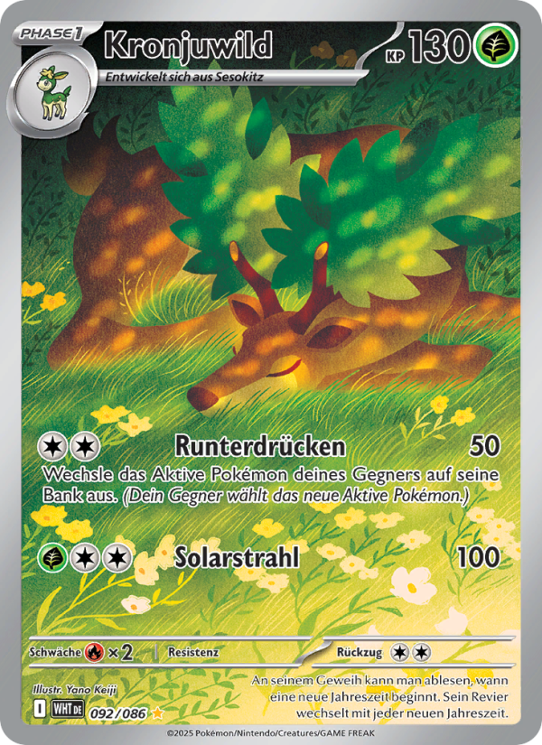 Kronjuwild 092 — Weiße Flammen (German Pokémon TCG card)