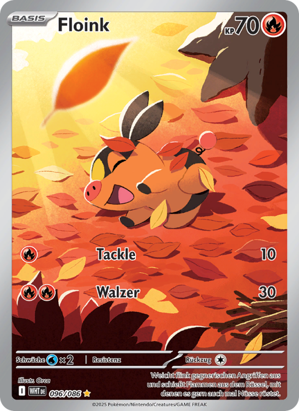 Floink 096 — Weiße Flammen (German Pokémon TCG card)