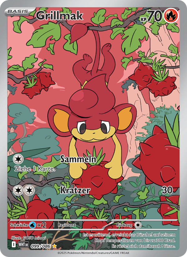 Grillmak 099 — Weiße Flammen (German Pokémon TCG card)