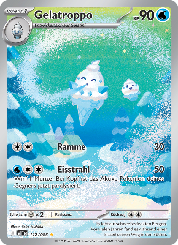 Gelatroppo 112 — Weiße Flammen (German Pokémon TCG card)