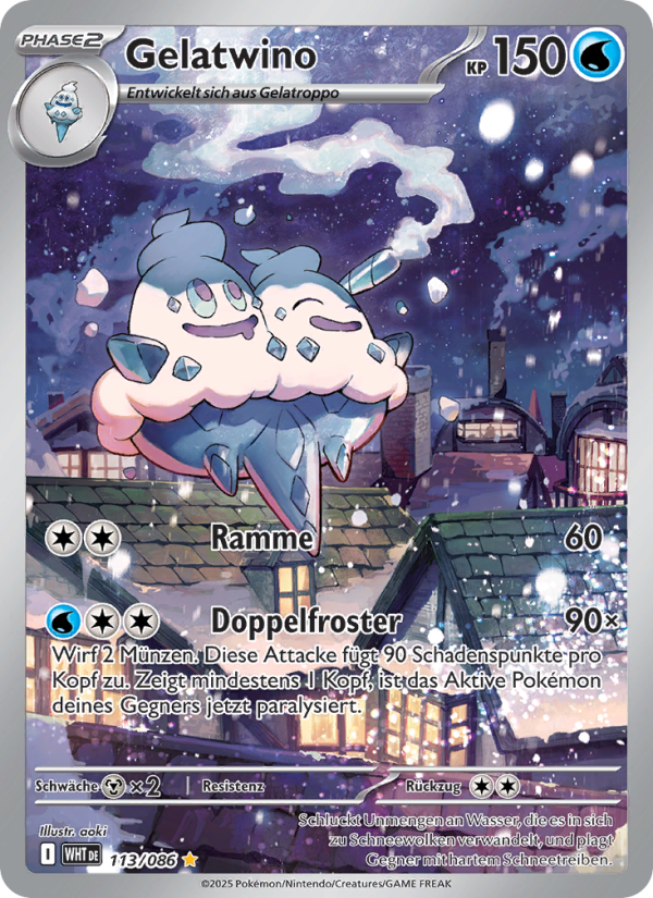 Gelatwino 113 — Weiße Flammen (German Pokémon TCG card)