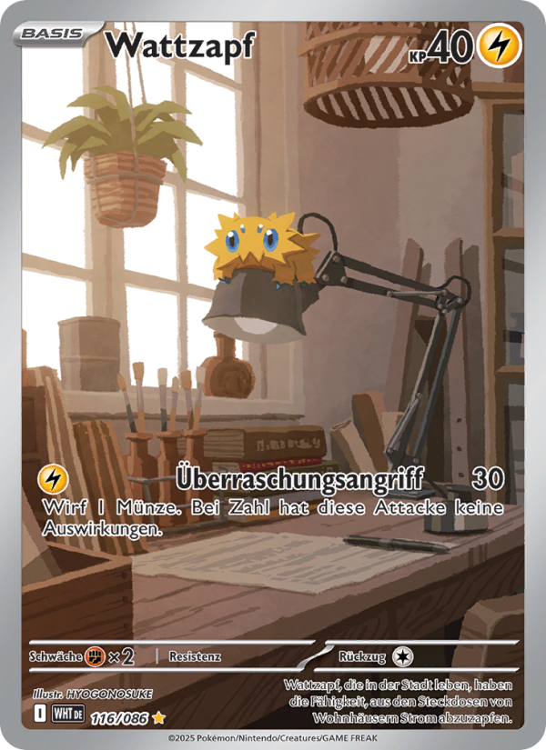 Wattzapf 116 — Weiße Flammen (German Pokémon TCG card)