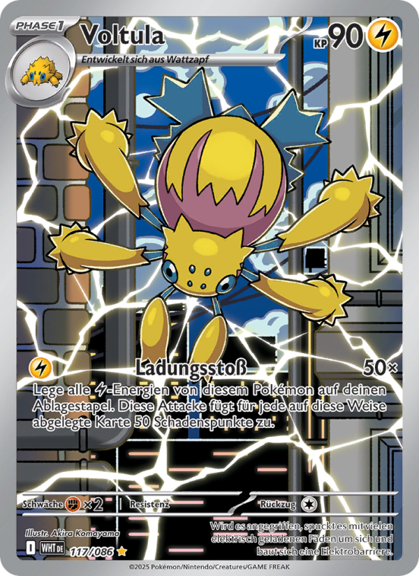 Voltula 117 — Weiße Flammen (German Pokémon TCG card)