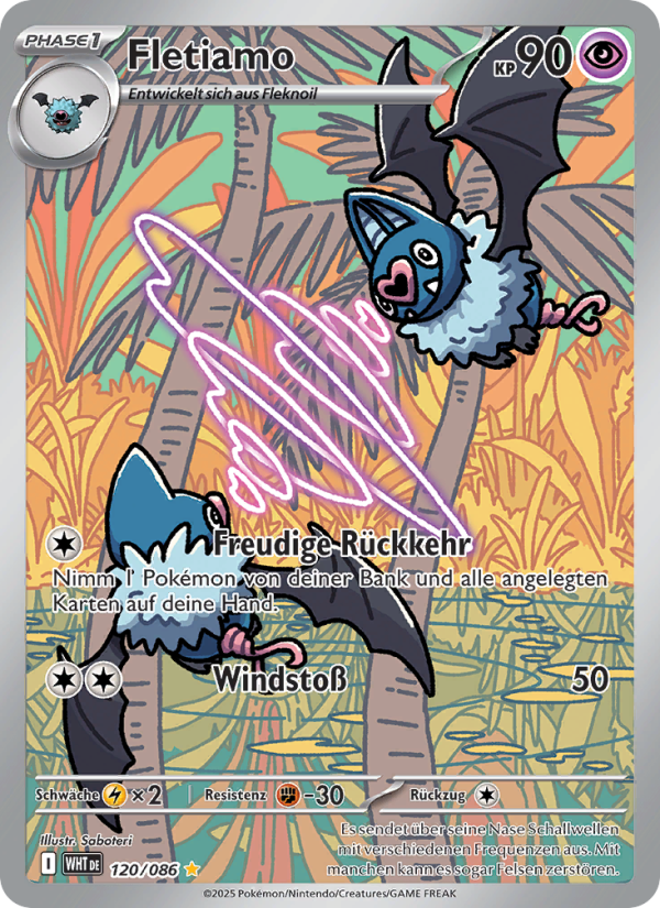 Fletiamo 120 — Weiße Flammen (German Pokémon TCG card)