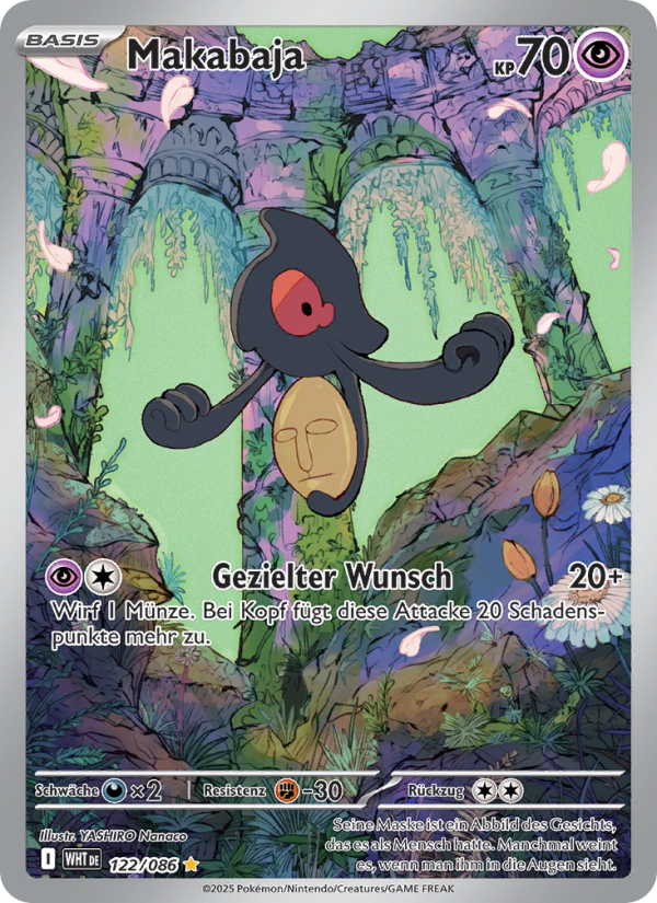 Makabaja 122 — Weiße Flammen (German Pokémon TCG card)