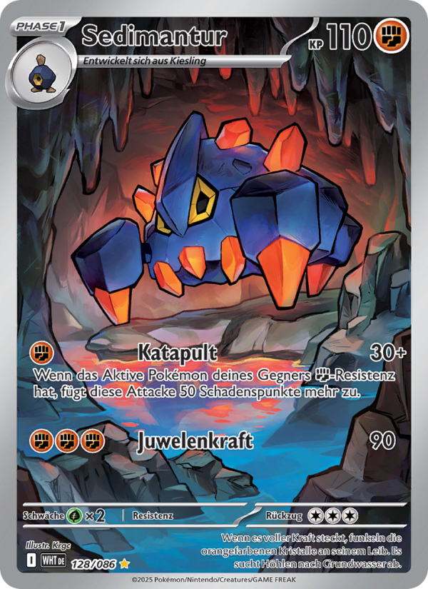 Sedimantur 128 — Weiße Flammen (German Pokémon TCG card)