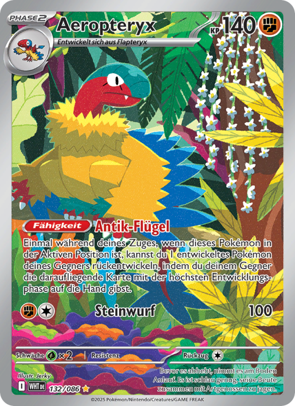 Aeropteryx 132 — Weiße Flammen (German Pokémon TCG card)