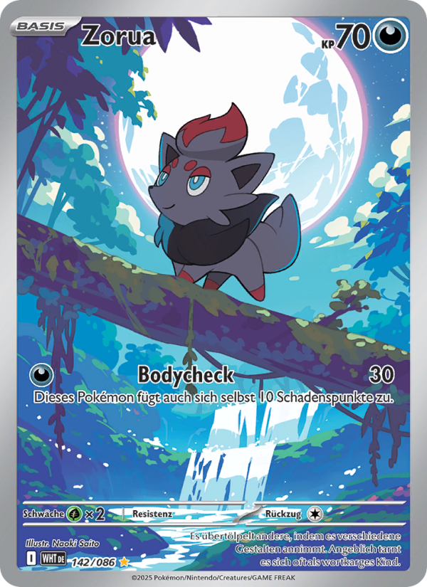 Zorua 142 — Weiße Flammen (German Pokémon TCG card)