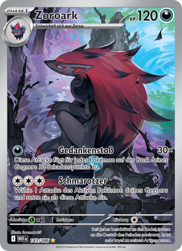 Zoroark 143 — Weiße Flammen (German Pokémon TCG card)