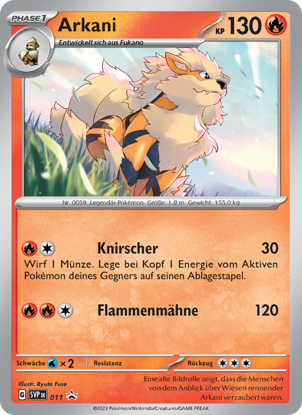 Arkani 011 — SVP Black Star Promos (German Pokémon TCG card)
