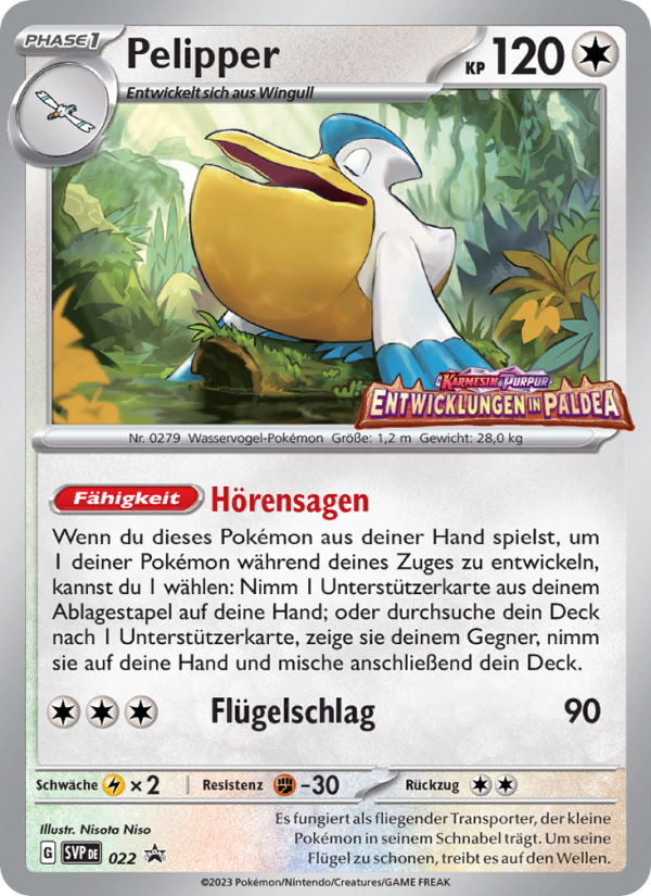 Pelipper 022 — SVP Black Star Promos (German Pokémon TCG card)
