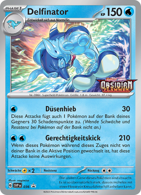 Delfinator 036 — SVP Black Star Promos (German Pokémon TCG card)