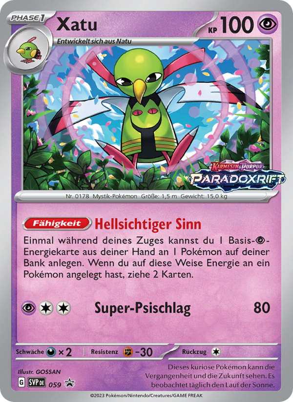 Xatu 059 — SVP Black Star Promos (German Pokémon TCG card)