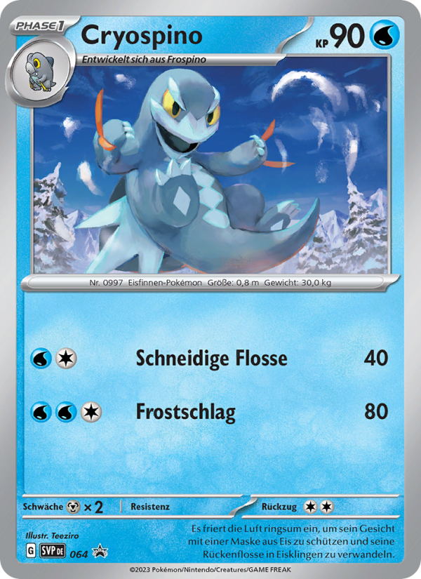 Cryospino 064 — SVP Black Star Promos (German Pokémon TCG card)