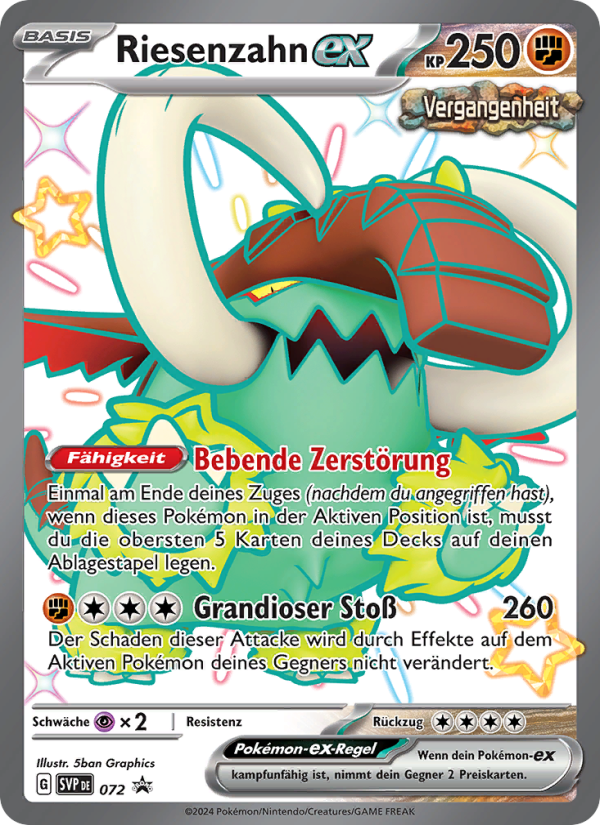 Riesenzahn-ex 072 — SVP Black Star Promos (German Pokémon TCG card)