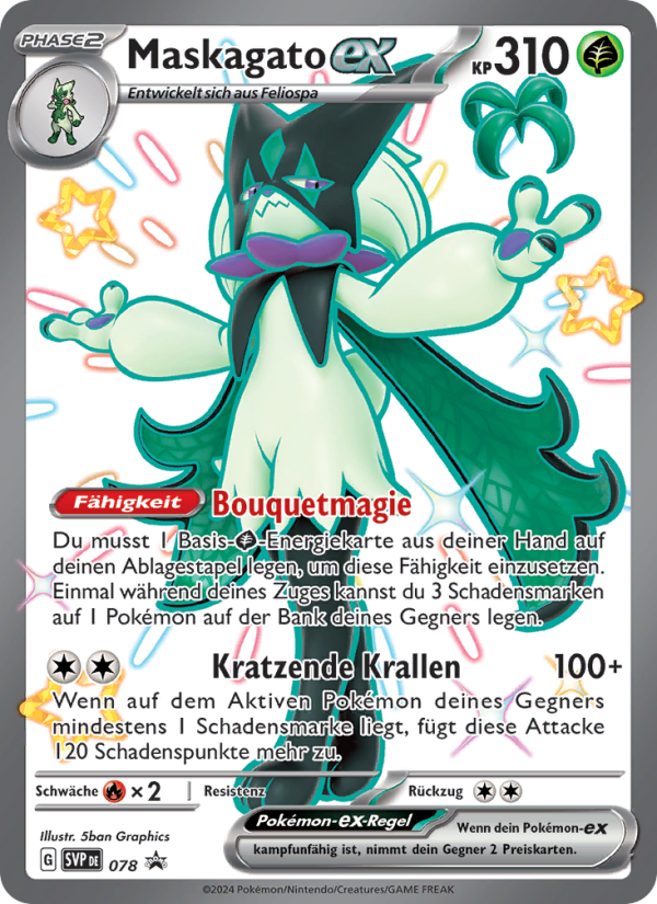 Maskagato-ex 078 — SVP Black Star Promos (German Pokémon TCG card)