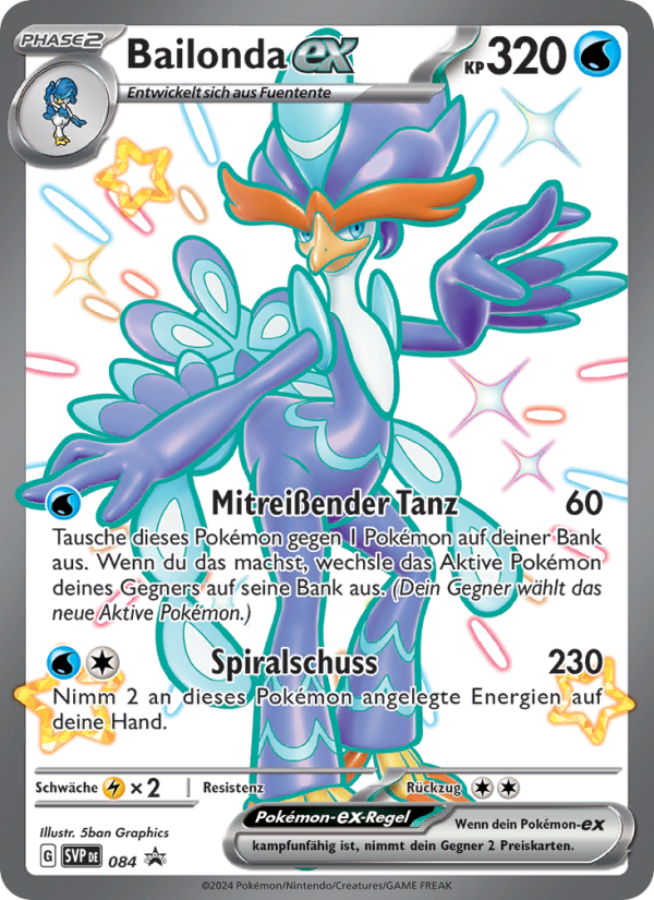 Bailonda-ex 084 — SVP Black Star Promos (German Pokémon TCG card)