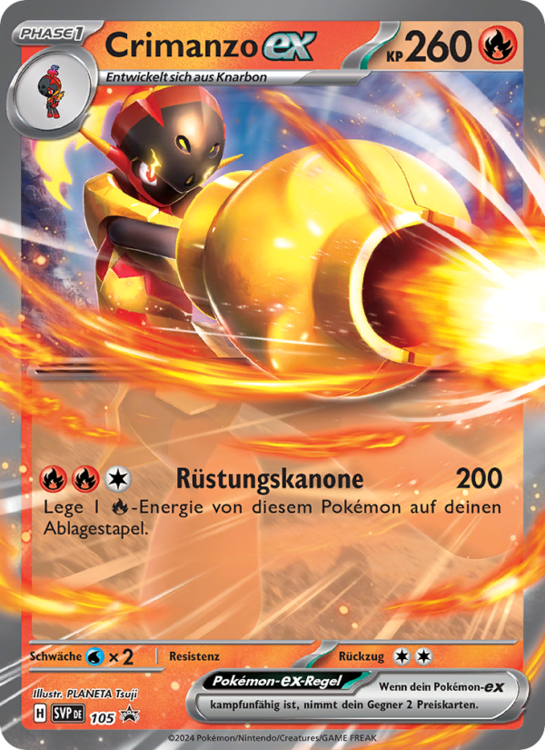 Crimanzo-ex 105 — SVP Black Star Promos (German Pokémon TCG card)