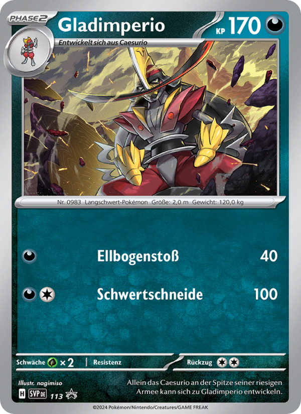 Gladimperio 113 — SVP Black Star Promos (German Pokémon TCG card)